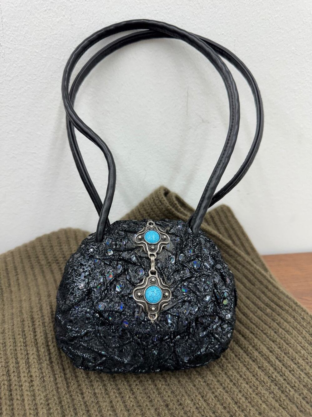 Timmy Woods Beverly Hills intricately texture bag Collection Vintage *pu2000thr - Picture 1 of 9